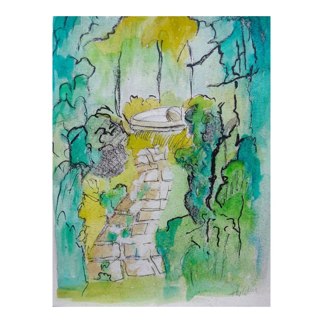 French Garden in the Summer For Sale