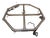 Copper Vintage 1970s Handcrafted Copper Pipe Octagon Pot Rack With Chains & Hooks For Sale - Image 8 of 12