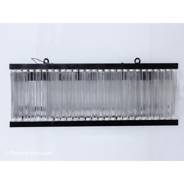 Large Art Relief Glass Tube Ceiling Light, 1980s For Sale - Image 12 of 15