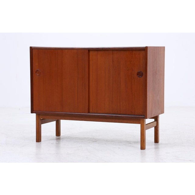 Mid-Century Modern Danish Modern Teak Chest of Drawers with Sliding Doors, 1960s For Sale - Image 15 of 15