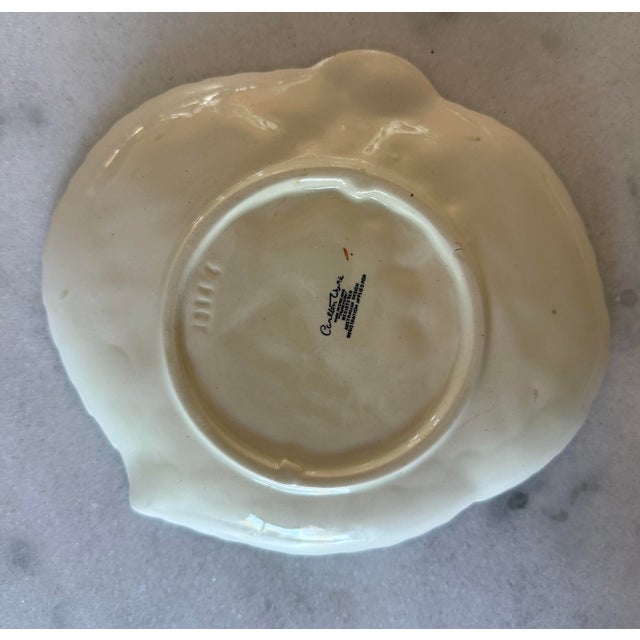 Mid 20th Century Vintage Hand Painted "Green Foxglove" Pattern Dish by Carlton Ware For Sale - Image 5 of 6