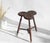 Antique Oak Wooden Side Table with Floral Carved Bobbin Leg and Pedestal Trefoil Top, 1920s For Sale - Image 4 of 11