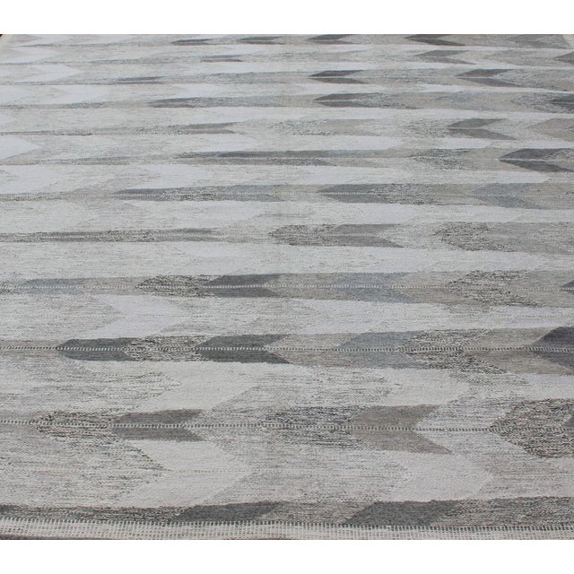 Textile Keivan Woven Arts Large Modern Scandinavian/Swedish Flat-Weave 13'1 X 15'5 For Sale - Image 7 of 13