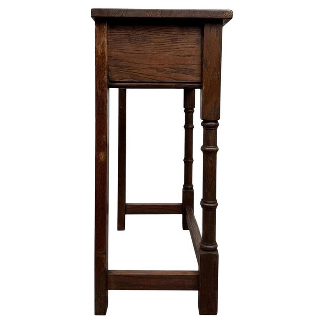 20th Century Traditional Oak Side Table For Sale - Image 6 of 12
