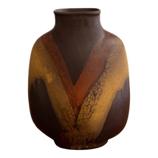 Royal Haeger “Earth Wrap” Flask Form Vase For Sale