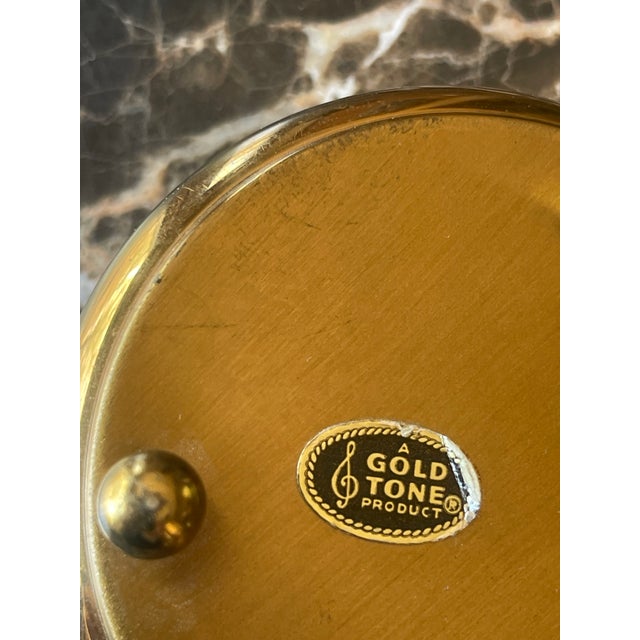 Vintage Gold Box With Leaf Motif and Velvet Interior For Sale - Image 6 of 6