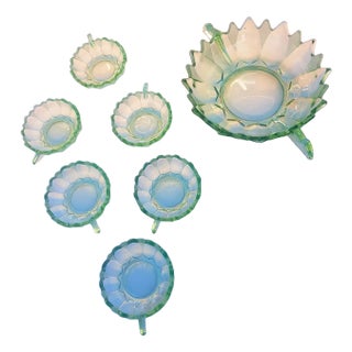 Art Deco Bowls for Salad and Dessert, 1920s, Set of 7 For Sale