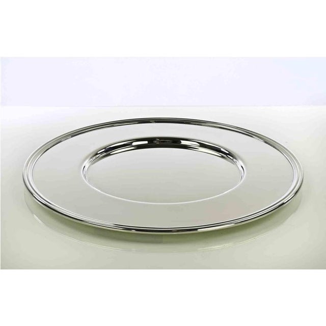 Vintage Silver Plated Serving Plate, Italy, 1970s For Sale - Image 4 of 5