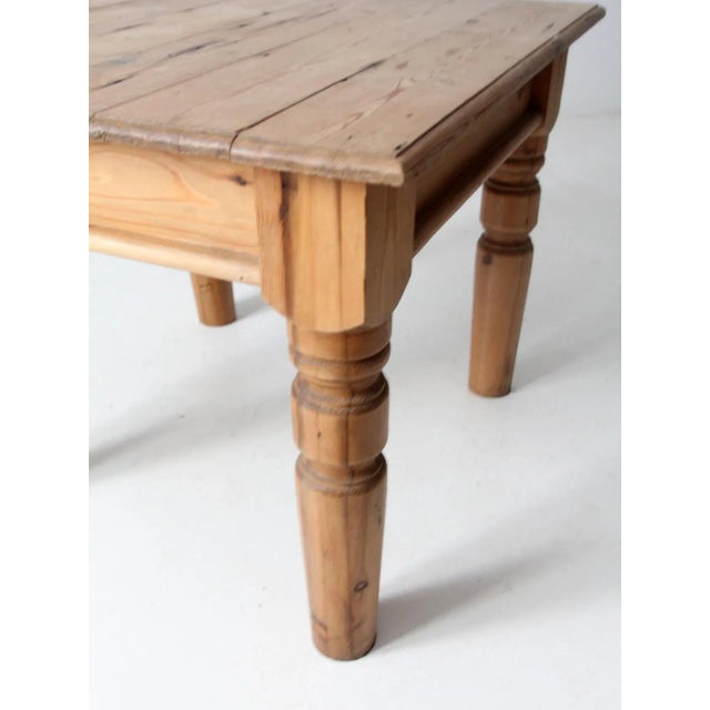 Tan Antique Wooden Side Table For Sale - Image 8 of 9