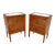 Pair of Italian Neoclassical Style Walnut Nightstands For Sale