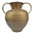 Mid 20th Century Hammered Brass Vase With Braided Handles For Sale