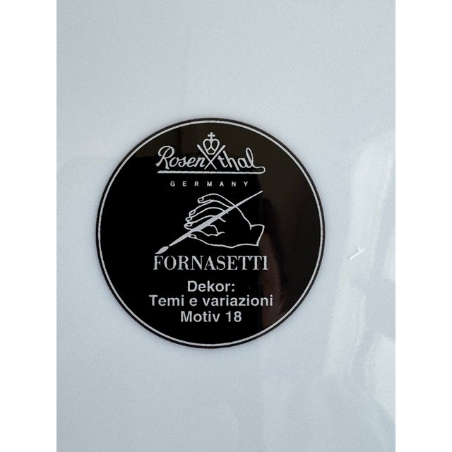 Vintage Fornasetti for Rosenthal Porcelain Plate - Tema E Variazioni Motiv 18 Sun Face For Sale In Chicago - Image 6 of 6