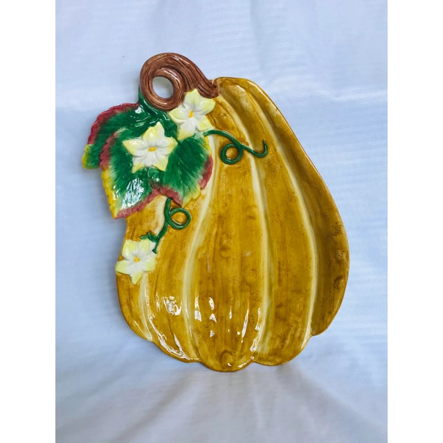 Fitz and Floyd Late 20th Century Fitz & Floyd Gourd Dish For Sale - Image 4 of 4