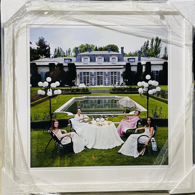 "The Romanones" by Slim Aarons 30x30 inches Framed Getty Images C-print. Whitewood gallery frame and matting. Dowager...