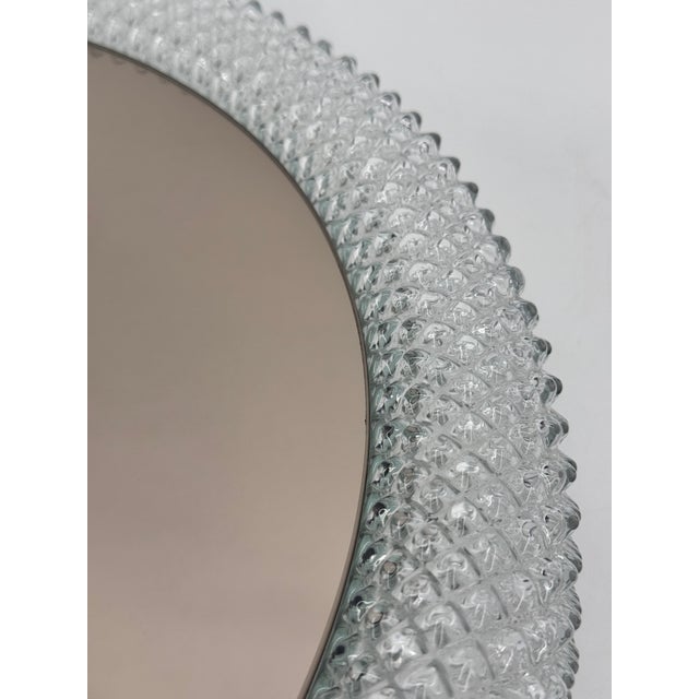 1960s Illuminated Wall Mirror in Crystal Glass from Glashütte Limburg, Germany, 1960s For Sale - Image 5 of 16