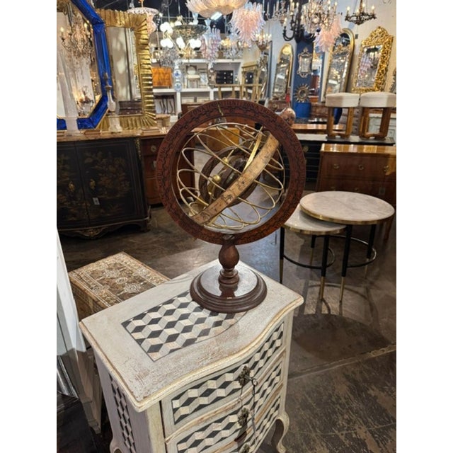 This Vintage Italian Celestial Globe is a beautiful and unique decorative accessory for home décor. The vintage Italian...