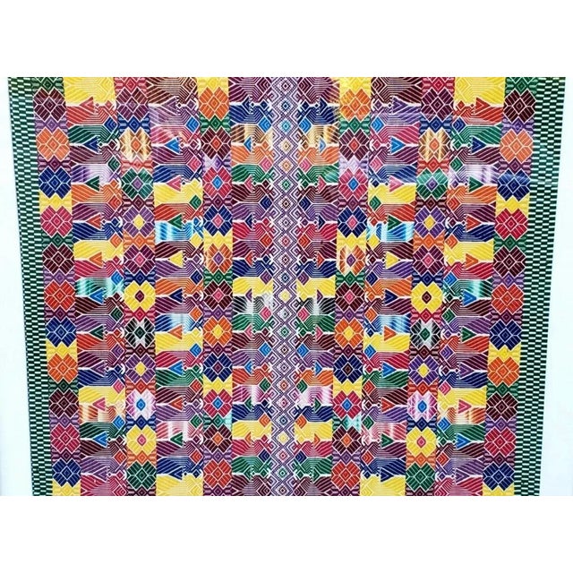 Wood Vintage Anni Albers Style Geometric Hand Woven Textile Art Painting For Sale - Image 7 of 12