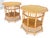 Cane Bamboo Rattan Octagon Shape 2 Tier End Side Lamp Occasional Table For Sale - Image 9 of 9