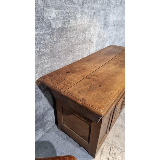 Antique French Farmers Bakery Cabinet in Oak For Sale - Image 10 of 18