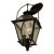 Vintage Black Metal & Seeded Glass Carriage Lantern For Sale