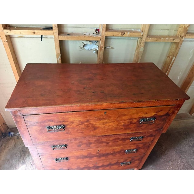 Antique Federal Style Burled Wood Tiger Maple Chest of Drawers For Sale - Image 15 of 18