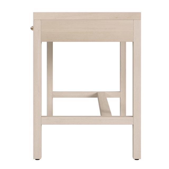 2020s Nora 40 in. W Rectangular Wood 2 Drawer Writing Desk, Antique Taupe For Sale - Image 5 of 8