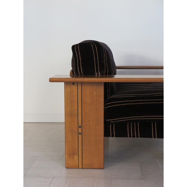 1980s Vintage Italian Artona Chair in Wood and Velvet by Afra & Tobia Scarpa for Maxalto, 1970s For Sale - Image 5 of 17