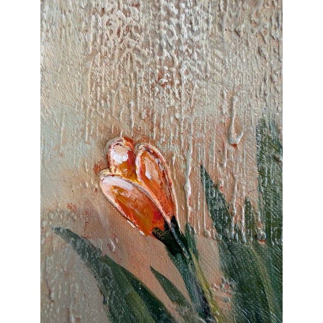 Original Floral Oil Painting “Golden Bloom” by Alena Kalen Framed Textured, Coa For Sale In Jacksonville, FL - Image 6 of 13