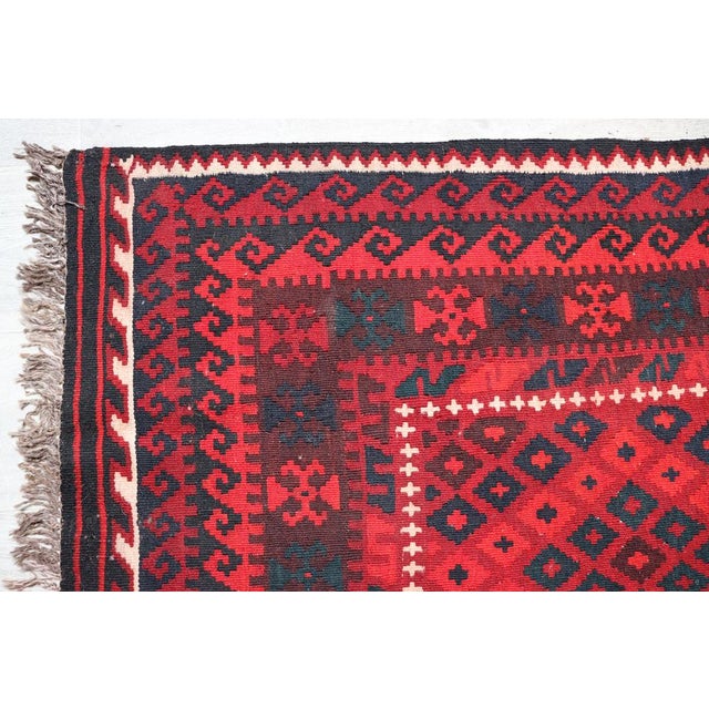 Vintage Handwoven Afghan Kilim Rug, 1980s For Sale - Image 10 of 14