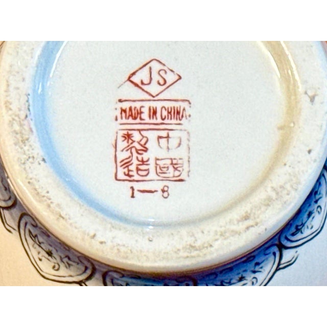 Set of 2, Mid 20th Century Hand-Painted Chinese Porcelain Vases For Sale - Image 12 of 14