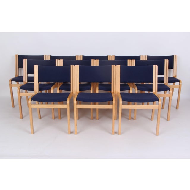 Model 45 Chairs by Magnus Olesen and Rud Thygese and Johnny Olsen, 1970s, Set of 12, in Good conditions. Designed 1970 to...