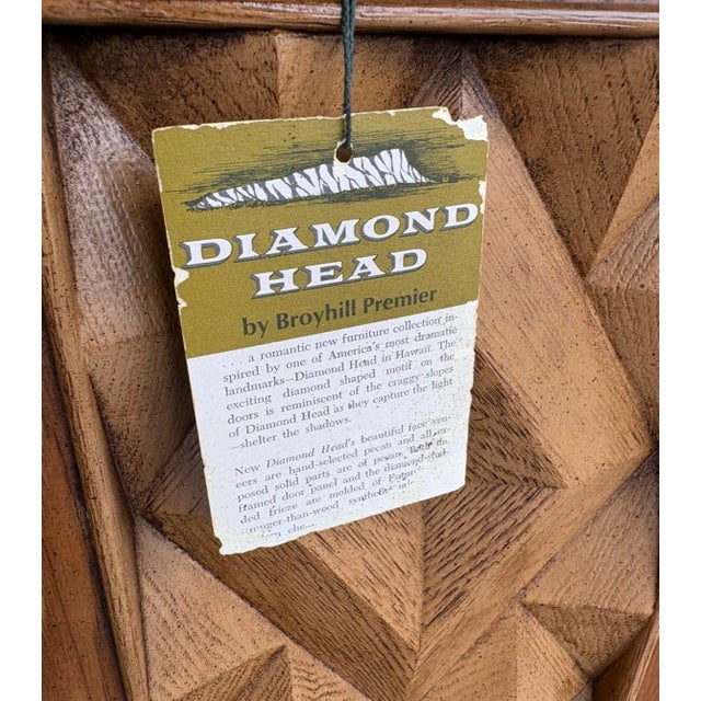 Mid Century Broyhill Diamond Head Hutch For Sale - Image 12 of 14