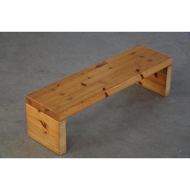 Mid-Century Swedish Modern Brutalist Table or Bench in Pine, 1960s For Sale - Image 11 of 16