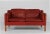 Model No. 2212 2-Seater Sofa in Reddish Brown Leather with Oak Legs by Børge Mogensen for Fredericia Furniture, Denmark, 1980s For Sale - Image 13 of 13