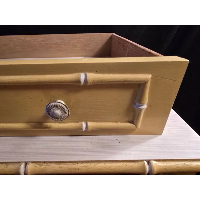 1970s 1970s Thomasville Allegro Yellow Faux Bamboo Dresser, Attributed For Sale - Image 5 of 17
