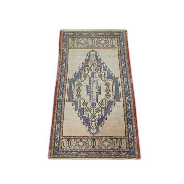 Vintage Turkish Mini Rug 1'10" X 3'2" For Sale - Image 4 of 5