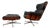 Rosewood and Bent Plywood Lounge Chair and Ottoman, 1960s, Set of 2 For Sale