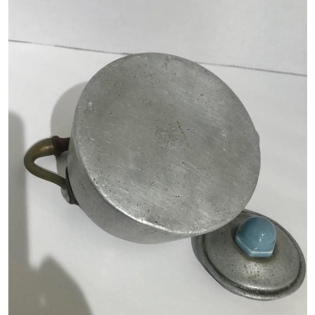Silver Vintage Aluminum Tea Kettle For Sale - Image 8 of 13