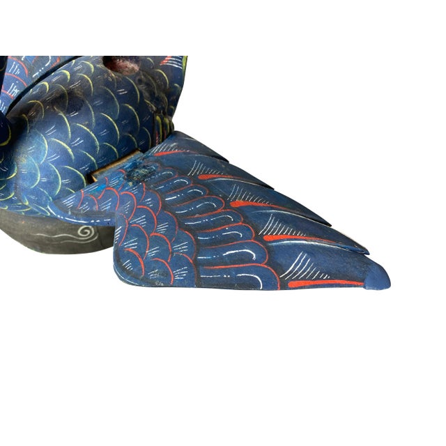 Balinese Carved and Painted Ducks from John Volk's Estate - a Pair For Sale - Image 10 of 11