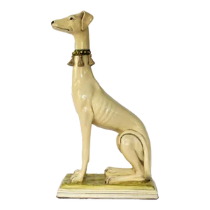 Vintage Marwal Chalkware Italian Greyhound Whippet Floor Statue