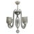 Large Five-Arm Murano Glass Chandelier by Ercole Barovier, Italy, 1950s For Sale - Image 17 of 17