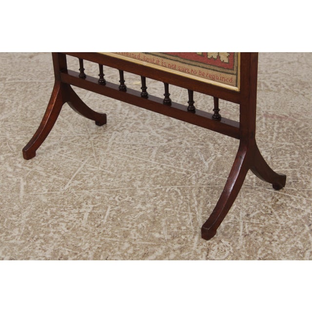 Antique English Mahogany Needlepoint For Sale - Image 12 of 16