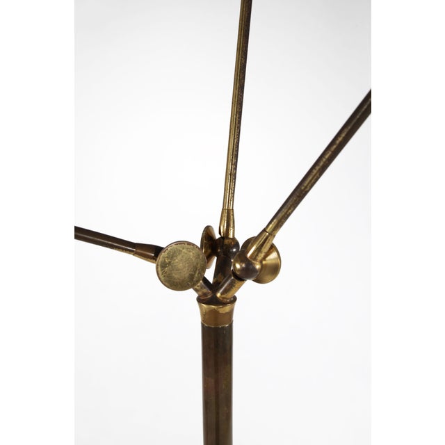 Mid-Century Modern Italian Floor Lamp with Three Colored Aluminum Shades, 1950s For Sale - Image 3 of 11