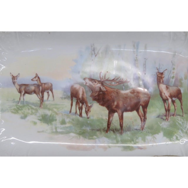 Figurative Late 19th Century Joseph Schachtel Porcelain Wildlife Game Set 8pc With 7 Plates 1 Platter For Sale - Image 3 of 18