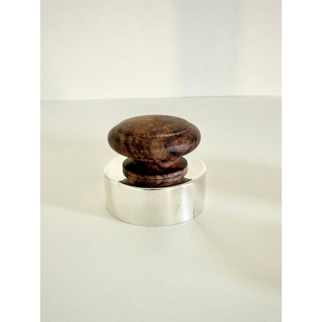 Wood 1950s Mid-Century Modern Italian Silver Plate & Rosewood Cocktail Set For Sale - Image 7 of 7