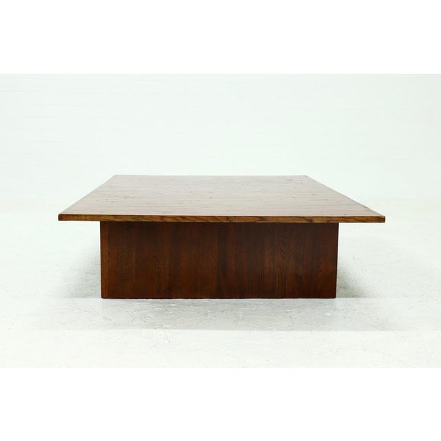 Brown Large Bamboo and Wood Coffee Table attributed to Axel Vervoordt, 1980s For Sale - Image 8 of 12