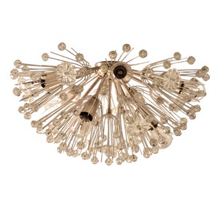 Large Mid-Century Silver-Plated Snowball Ceiling Lamp by Emil Stejnar for Rupert Nikoll, 1950s For Sale