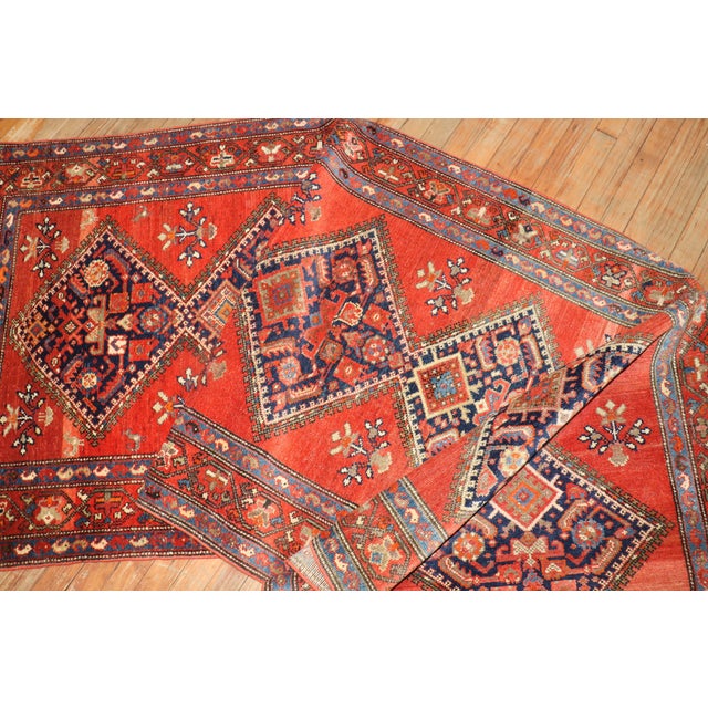 Antique Geometric Persian Malayer Runner - 3'5" x 16'9" For Sale - Image 11 of 11