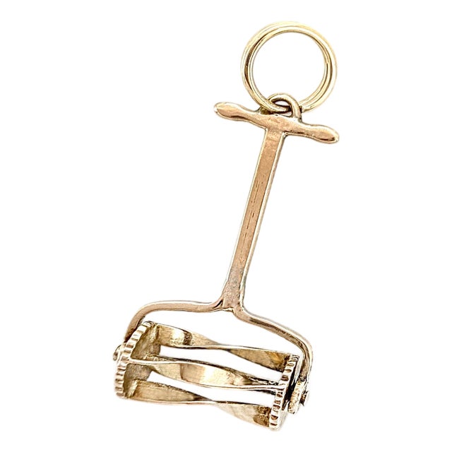 Vintage 10k Articulating Hand Push Lawn Mower Charm For Sale