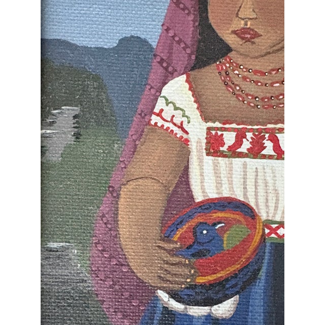 1970s Oil Painting - Latin American Portrait For Sale - Image 10 of 13
